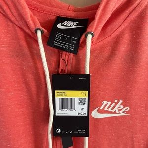 Nike Loose Fit Zipper Front Lightweight Tangerine Hooded Jacket Top